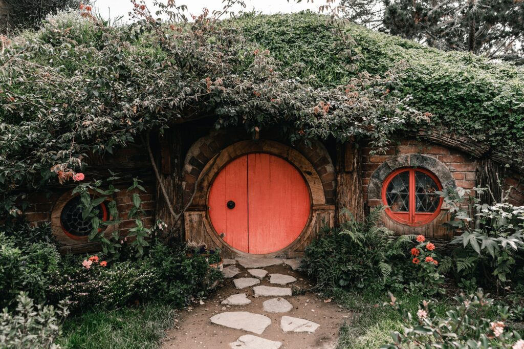 Cozy yard near hobbit burrow